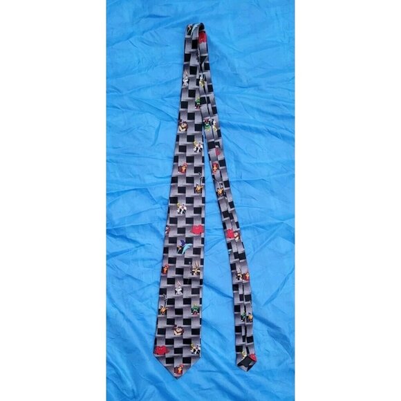 1998 Looney Tunes Mania Tie Bugs Bunny Taz Daffy Duck Sylvester Tweety Valentine - Picture 2 of 7